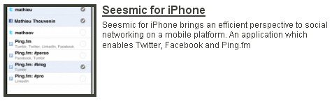 Seesmic for iPhone preview on Twitdom