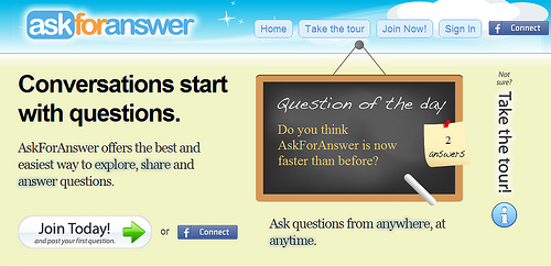<img style="float:right;" src="http://askforanswer.com/images/logo_text_large.png" alt="" />It has been <a href="http://techxav.com/2009/10/14/introducing-askforanswer/" target="_blank">a week</a> since we first launched our social Q&A platform (<a href="http://askforanswer.com/" target="_blank">AskForAnswer</a>) to the public. Hundreds of people from all over the world have tried out our website. We would like take this opportunity to thank you guys for supporting we teens in developing AskForAnswer.

Many users may this mentality - "Why should I bother creating an account on AskForAnswer and ask a question which may takes up to few hours to be answered? I should have used other websites such as <a href="http://answers.yahoo.com" target="_blank">Yahoo! Answers</a>, which involves a much larger community instead." Well, you're not wrong. Yes, although Yahoo! Answers has millions of active users, but it has failed to keep up today's social world. It only provides an avenue for people to ask and answer questions. That's all. Nothing more than all.