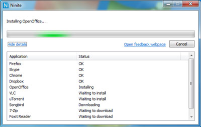 Upgrading from Windows XP to Windows 7? Well, it's going to take you years if you were to download dozens of essential software like Firefox, Windows Live Messenger and WinRAR to your fresh Windows build. This is when <a href="http://ninite.com/"target="_blank">Ninite</a> comes in really handy. Dubbed as "the easiest way to get apps", this simple but very useful tool allows Windows users to bulk download and install up to 59 popular PC applications with just one double-click.

<img src="http://farm3.static.flickr.com/2524/4048856107_838fe2441a_o.png" width="464" height="314" alt="ninite2" />
