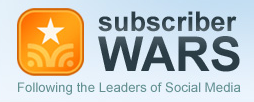 <img style="float:right;" src="http://farm3.static.flickr.com/2762/4177686821_12172e2275_o.png" width="254" height="102" alt="subscriberwars" /> <a href="http://www.subscriberwars.com/"target="_blank">Subscriber Wars</a> is a website that lets you discover who are the most subscribed users of popular social media services such as social networking juggernaut Facebook, San Francisco-based micro-blogging platform Twitter, and video-sharing platform YouTube.

On the homepage, it displays the top five most followed/subscribed profiles on each social media site, including a complete ranking of the most subscribed users on Twitter, YouTube and Facebook. Besides that, there is also a section that features the latest tweets and videos from the social media leaders.