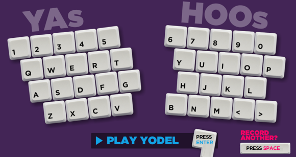<img src="http://www.techxav.com/wp-content/uploads//2010/03/yodel.png"/>Together with creative company <a href="http://www.pokelondon.com/">PokeLondon</a>, Yahoo! UK has come up a rather interesting website that allows you to satisfyingly annoy your friends or colleagues. Launched last month, the Yahoo! Yodelizer enables users to record 3-second Yodels and share them with via social networking websites. 

To get started, simply head over to <a href="http://www.yodelizer.co.uk/">Yodelizer</a>, tap some keys on your keyboard, and those pre-recorded Ya's and Hoo's will form a customized Yahoo Yodel. You can then download it as a MP3 file and make it your dope ringtone, publish it to Facebook or Twitter, or even attach it with something on the web by entering the URL.